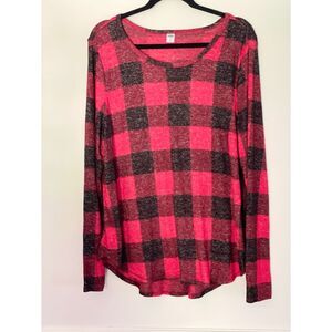 Old Navy Gingham Plaid Classic Shirt Crewneck Holiday Size XL NEW k7